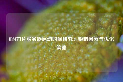 IBM刀片服务器启动时间研究：影响因素与优化策略