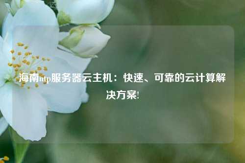 海南ntp服务器云主机：快速、可靠的云计算解决方案!
