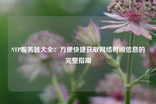 NTP服务器大全：方便快捷获取网络时间信息的完整指南