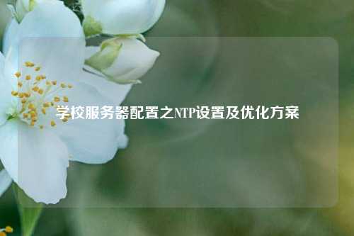 学校服务器配置之NTP设置及优化方案